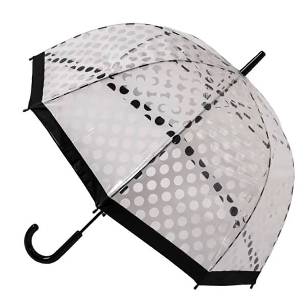 Umbrelă transparentă cu baston pentru femei