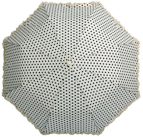 Damen-Regenschirm Polka mit Rüschen und Sparkles-Creme BCFPOL CR
