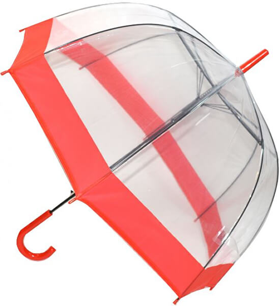 Ombrello trasparente da donna Clear Dome Red EDSCDR