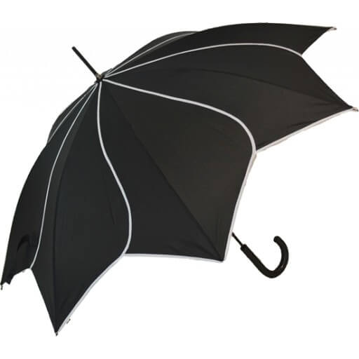 Dámsky palicový dáždnik Black Swirl EDSSWB L