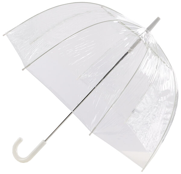 Durchsichtiger Stockschirm für Damen. Every day Clear Dome Vinyl Umbrella Plain