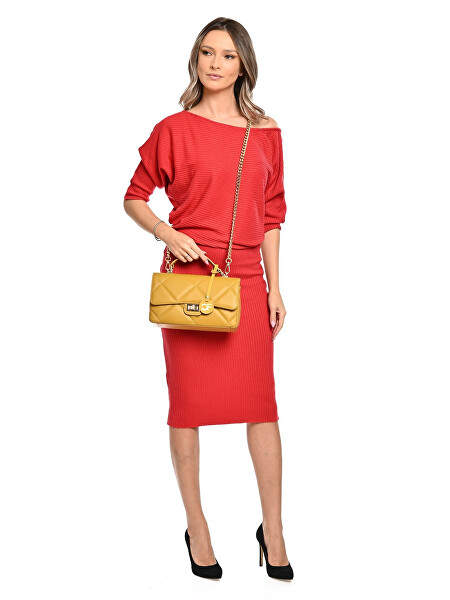 Dámská kožená crossbody kabelka