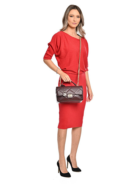 Dámská kožená crossbody kabelka