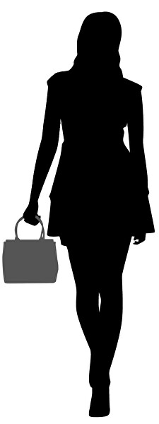 Borsa da donna in pelle CF1775 nero