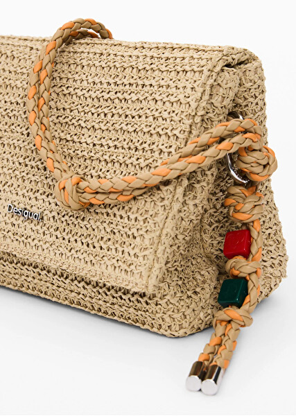 Dámska crossbody kabelka Half Logo Raffia Vo 26SAXO031014