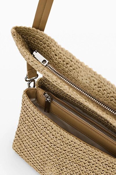Dámska crossbody kabelka Half Logo Raffia Vo 26SAXO031014