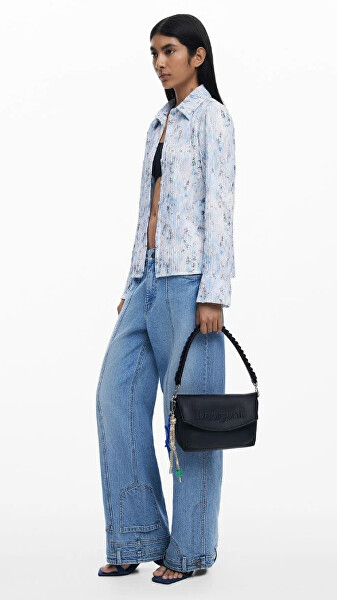 Dámská crossbody kabelka Half Logo Trokel Bla