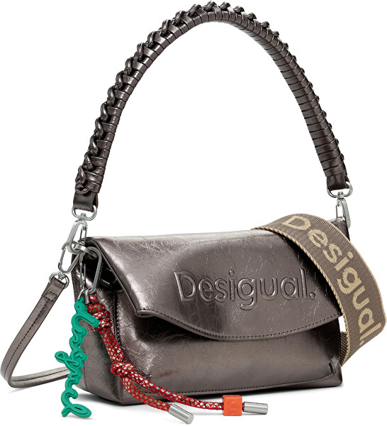 Dámská crossbody kabelka Half Logo Trokel Dark Silve