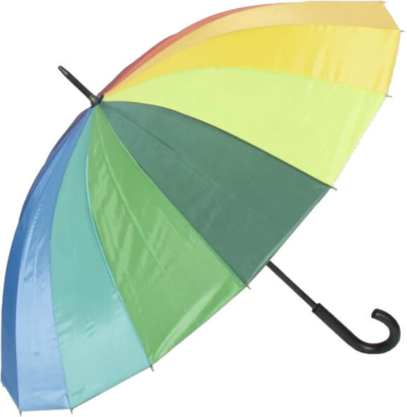 Umbrelă cu baston London Rainbow
