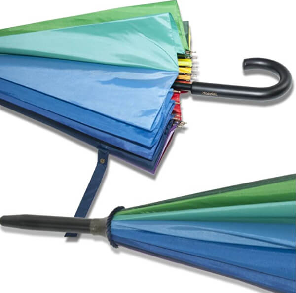 Umbrelă cu baston London Rainbow