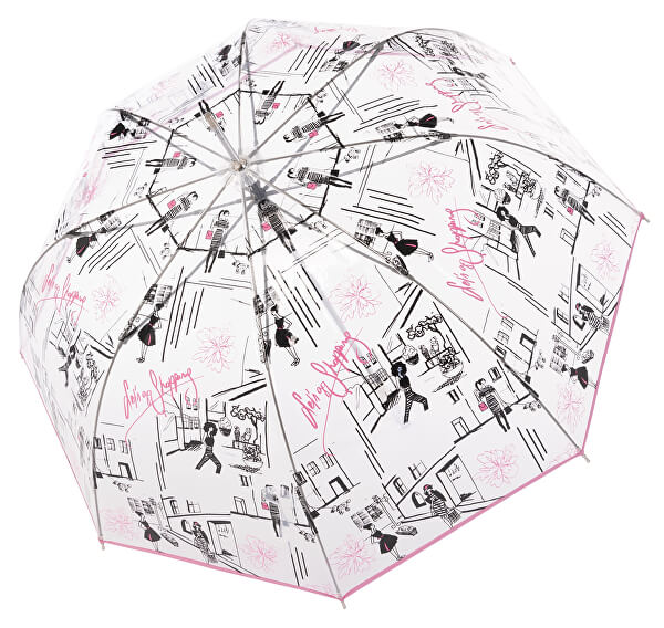 Dámský holový deštník Fiber Long Automatic transparent St. Tropez