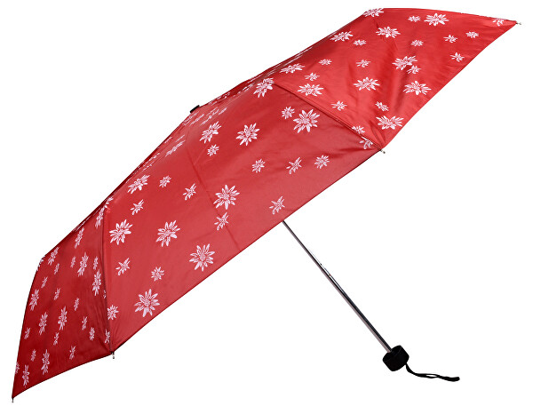 Umbrelă pliantă mecanică pentru femei Mini Edelweiss 700065E01 roșie