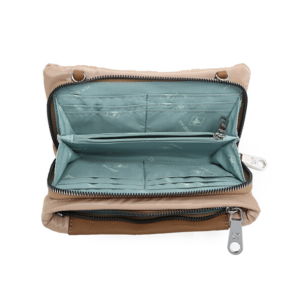 Dámska crossbody kabelka/peňaženka Monika 261104 Tan