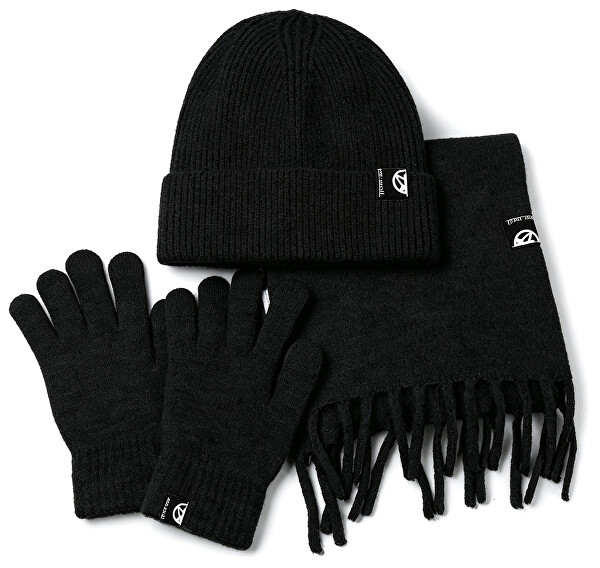 Dámská sada - čepice, šála a rukavice Rea 262630 Black