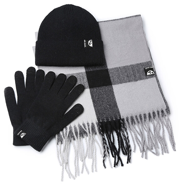 Dámská sada - čepice, šála a rukavice Rea 262631 Black