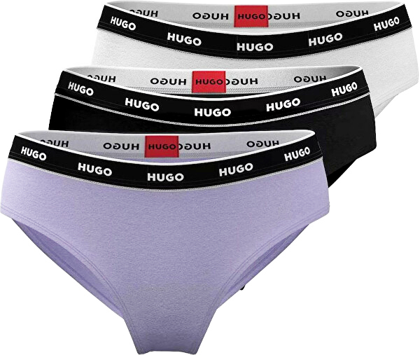 3 PACK - dámské kalhotky HUGO