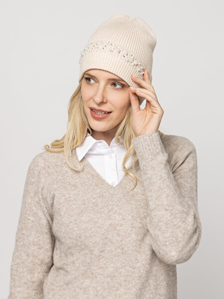 Dámska čiapka Pongi A07-047 Cream
