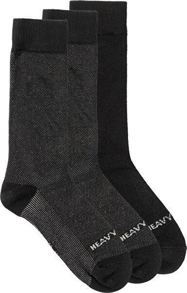 3 PACK - pánské ponožky Oromir A16-018 Black
