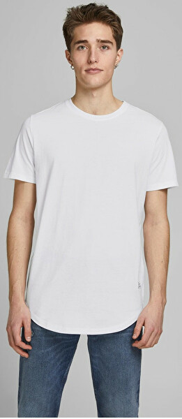 3 PACK - T-shirt da uomo JJENOA 12191765 Long Line Fit White 1White 1Black 1Navy