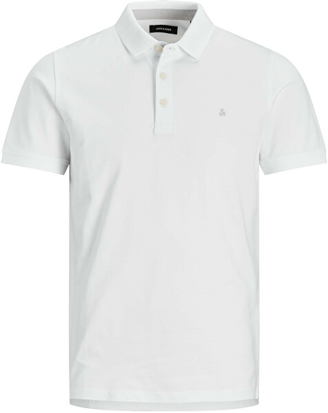 Tricou polo pentru bărbați cămașă polo JJEPAULOS Slim Fit 12136668 White