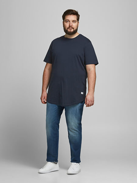 Herren T-Shirt JJENOA Long Line Fit