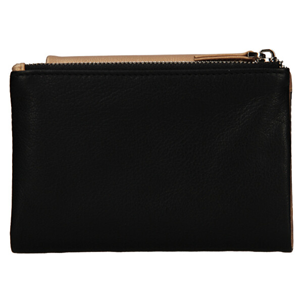 Damen Lederbrieftasche SCHWARZ