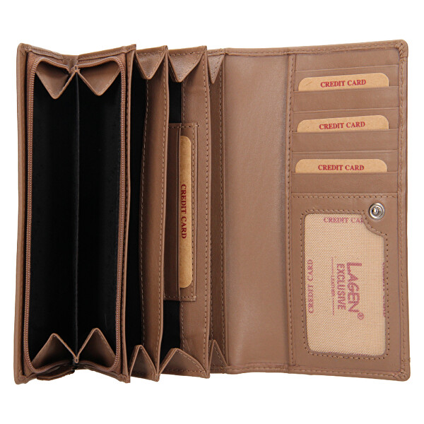 Dámska kožená peňaženka BLC/5064/621 TAUPE