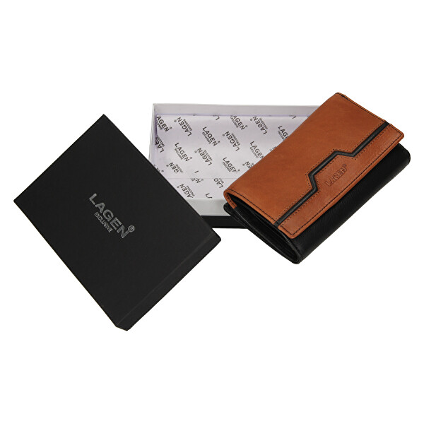 Dámska kožená peňaženka BLC/5305/222 Blk/Cgn
