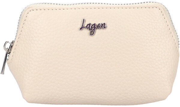 Mini portafoglio da donna in pelle - portachiavi BLC/5695/123 OFF WHITE