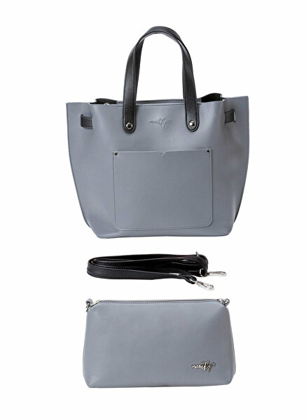 Damen Handtasche Alma 3 B- dunkel grau/schwarz