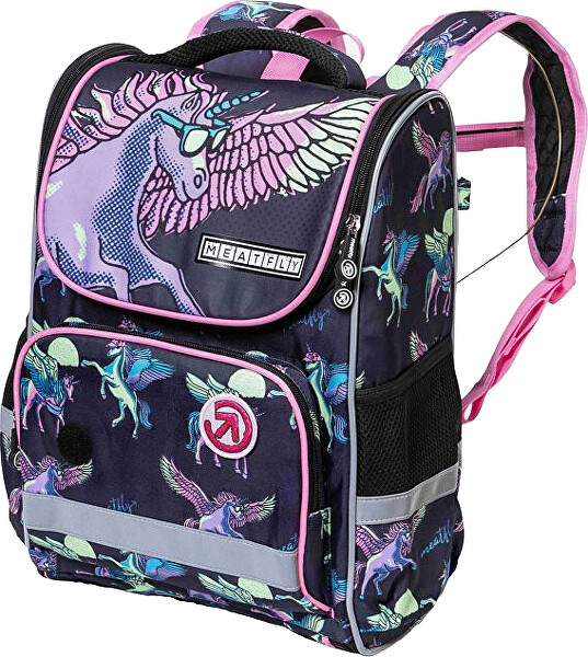 Školská aktovka Alex Black Unicorn