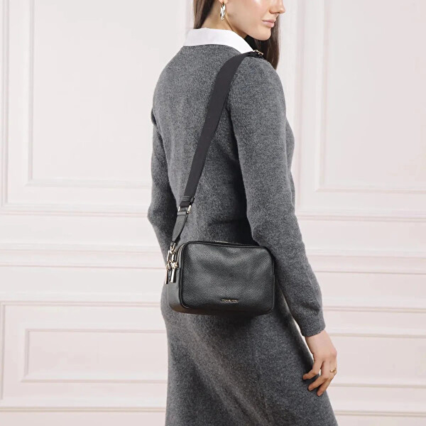 Dámská kožená crossbody kabelka 32S5GYTC5L Black