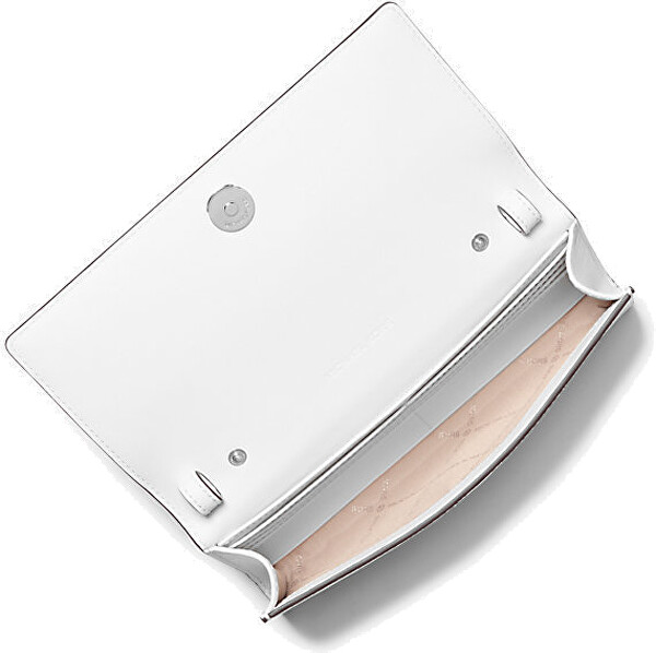 Dámská kožená crossbody kabelka 35S5S2ZC7L OPTIC WHITE