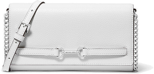 Dámská kožená crossbody kabelka 35S5S2ZC7L OPTIC WHITE