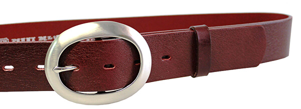 Cintura da donna in pelle 11895 rosso scuro