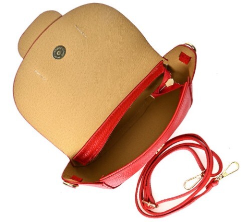 Dámská kožená crossbody kabelka