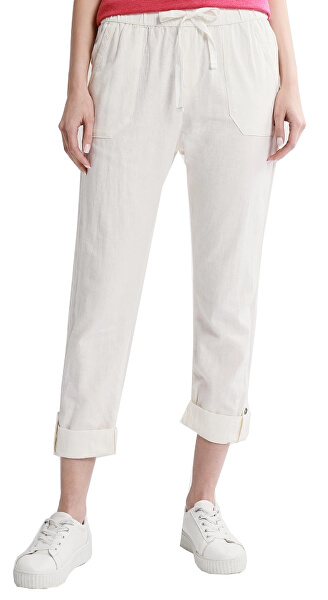 Pantaloni pentru femei Seashore Snow Alb-3
