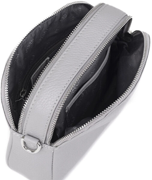 Dámská kožená crossbody kabelka 12 Grey