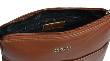 Dámská kožená crossbody kabelka