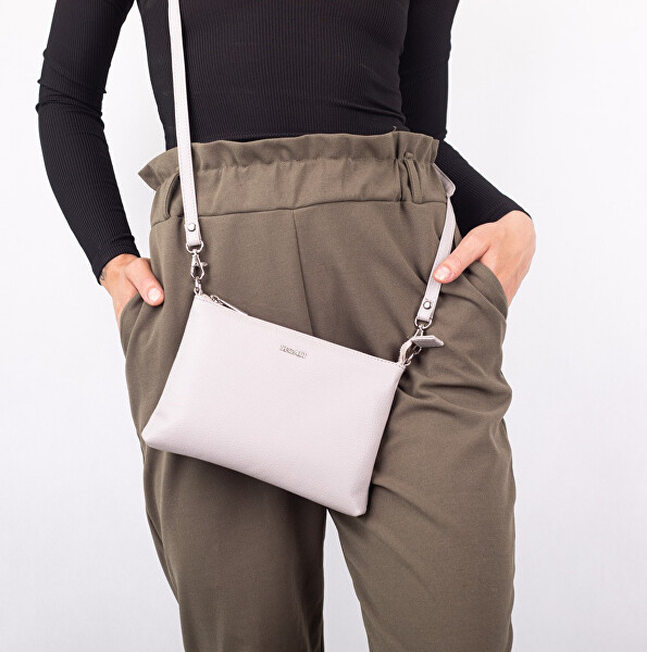 Dámská kožená crossbody kabelka A6B Taupe