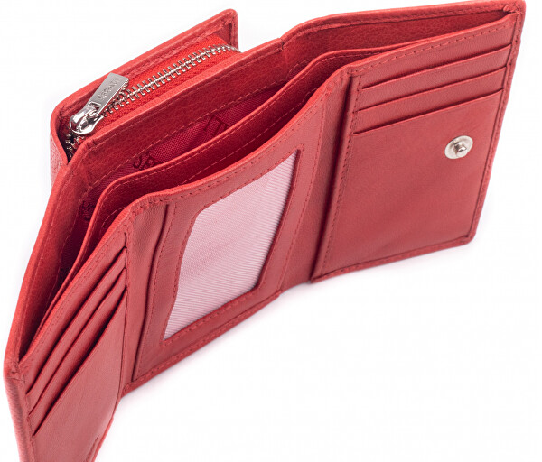 Dámska kožená peňaženka 7106 B S red