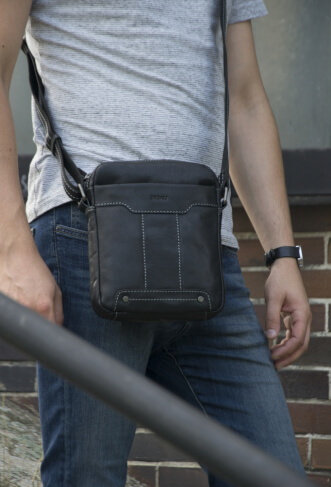 Pánská kožená crossbody taška