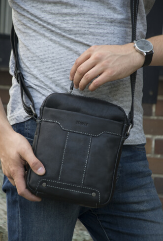 Pánská kožená crossbody taška