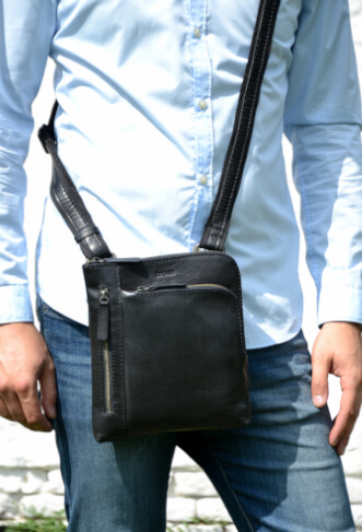 Pánská kožená crossbody taška
