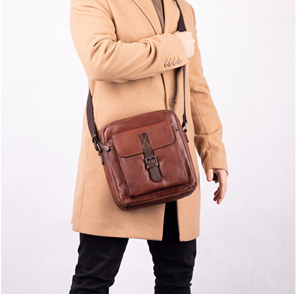 Pánská kožená crossbody taška