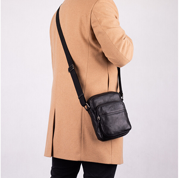 Pánská kožená crossbody taška