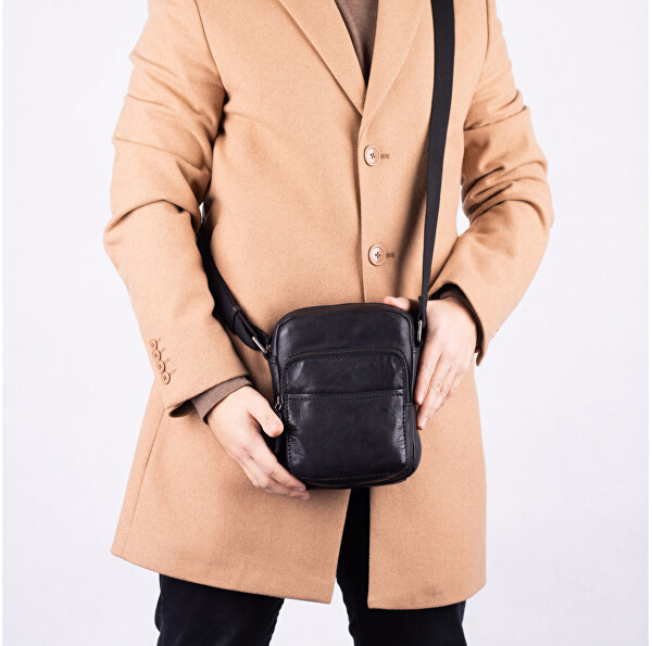 Pánská kožená crossbody taška