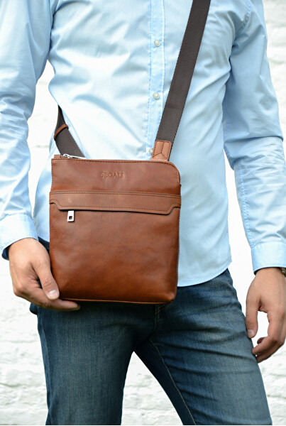 Pánská kožená crossbody taška