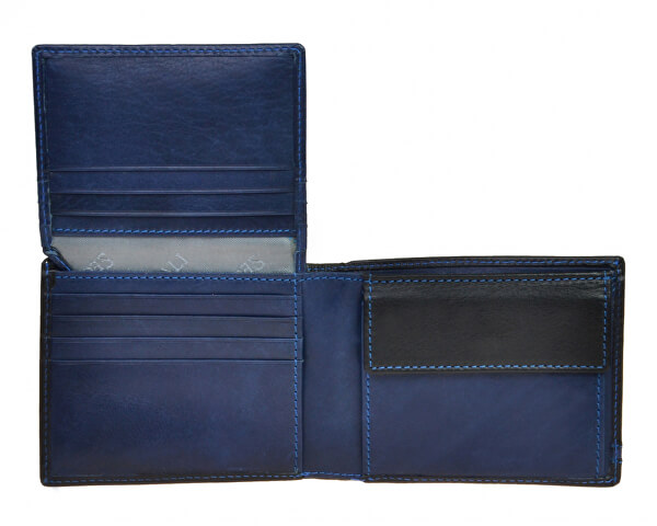Pánska kožená peňaženka 753 115 026 black/ blue