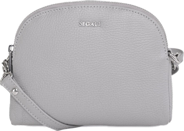 Dámská kožená crossbody kabelka 12 Grey